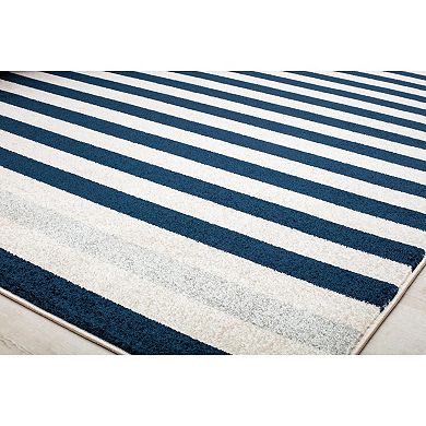 Isaac Mizrahi Callum Contemporary Geometric Nautical Area Rug
