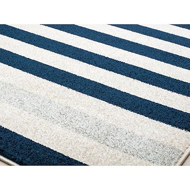 Isaac Mizrahi Callum Contemporary Geometric Nautical Area Rug