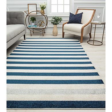 Isaac Mizrahi Callum Contemporary Geometric Nautical Area Rug