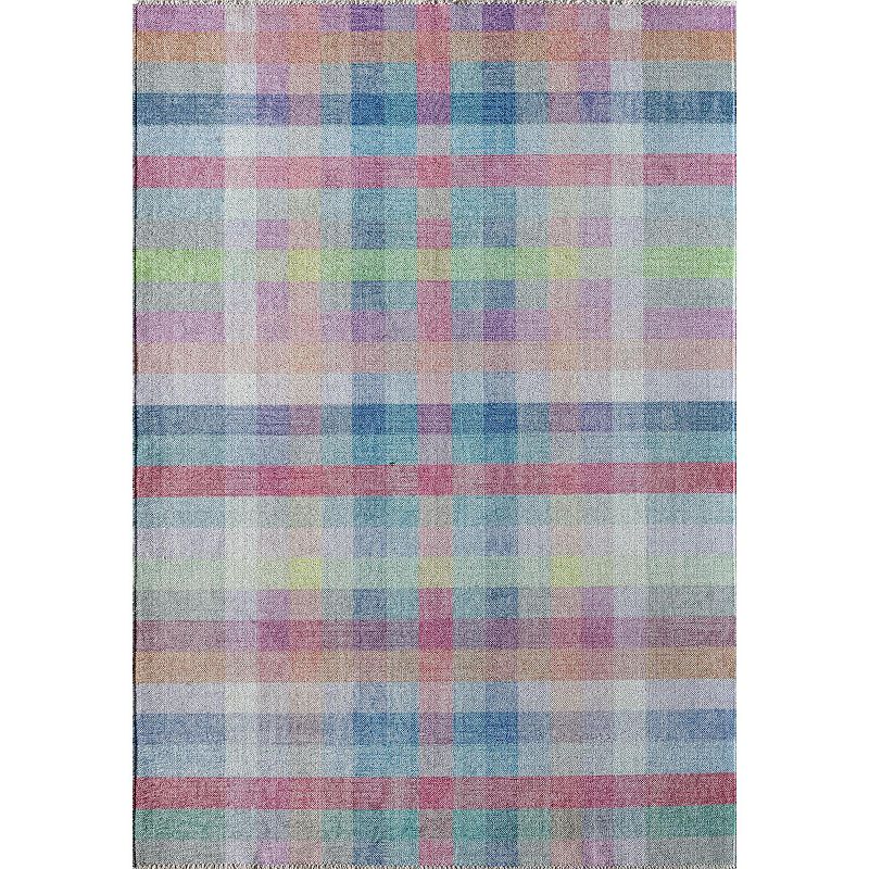 Isaac Mizrahi Eloise Contemporary Plaid Sweet Talk Rug, Pink, 7X10 Ft