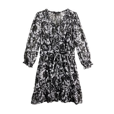 Women's Simply Vera Vera Wang Ruffle Shirt Dress