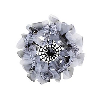 nearly natural Halloween Spider Web Mesh Wreath