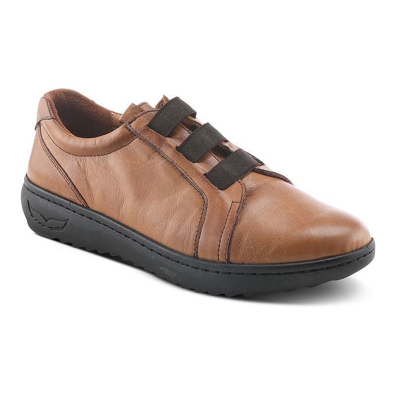 Spring Step Pinna Women's Leather Slip-On Shoes, Size: 40, Camel