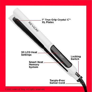 Revlon Crystal C + Ceramic 1-in. Digital Flat Iron
