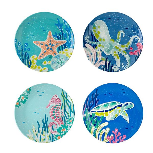 Celebrate Together™ Summer Sea Creature 4-pc. Melamine Salad Plate Set