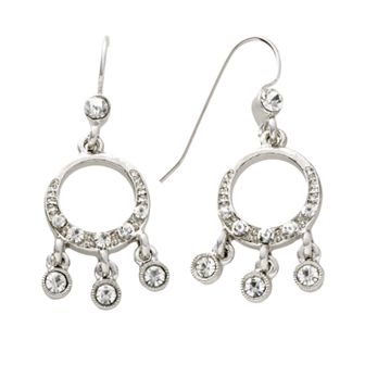 1928® Silver-Tone Simulated Crystal Drop Earrings