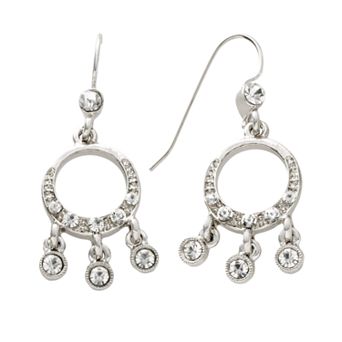 1928® Silver-Tone Simulated Crystal Drop Earrings
