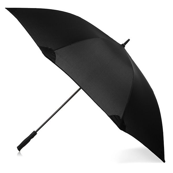 totes Total Protection Auto Open Sport Stick Umbrella - Black