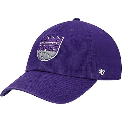 Men's '47 Purple Sacramento Kings Team Clean Up Adjustable Hat