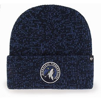 Men's '47 Navy Minnesota Timberwolves Brain Freeze Cuffed Knit Hat