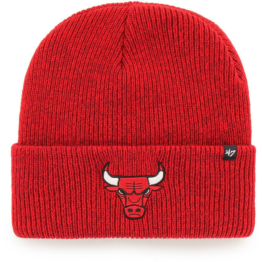 Men's '47 Red Chicago Bulls Brain Freeze Cuffed Knit Hat Men's '47 Red Chicago Bulls Brain Freeze Cuffed Knit Hat