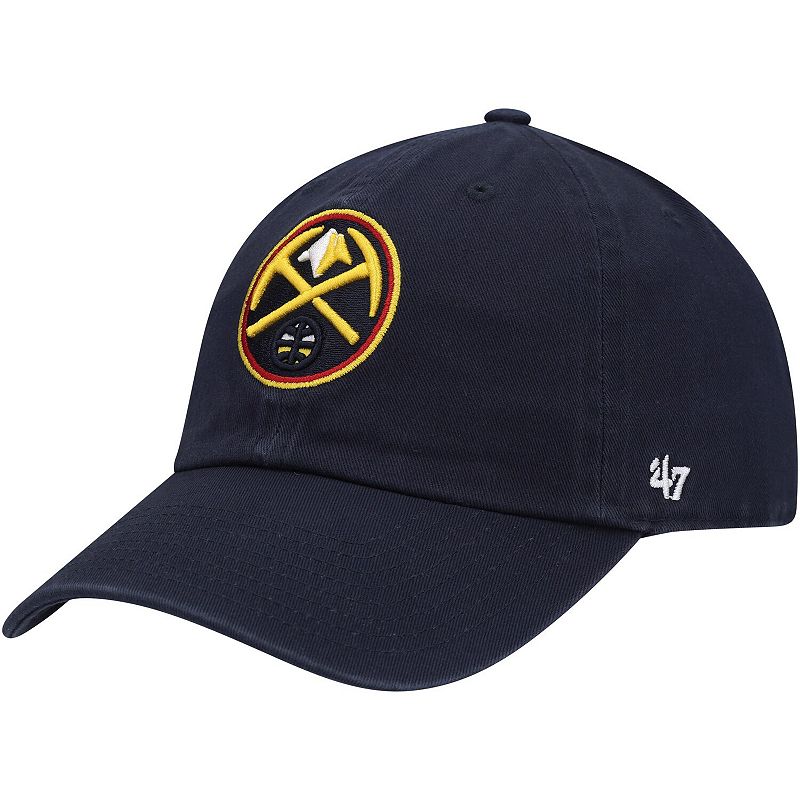Men's '47 Navy Denver Nuggets Team Clean Up Adjustable Hat, Nug Blue