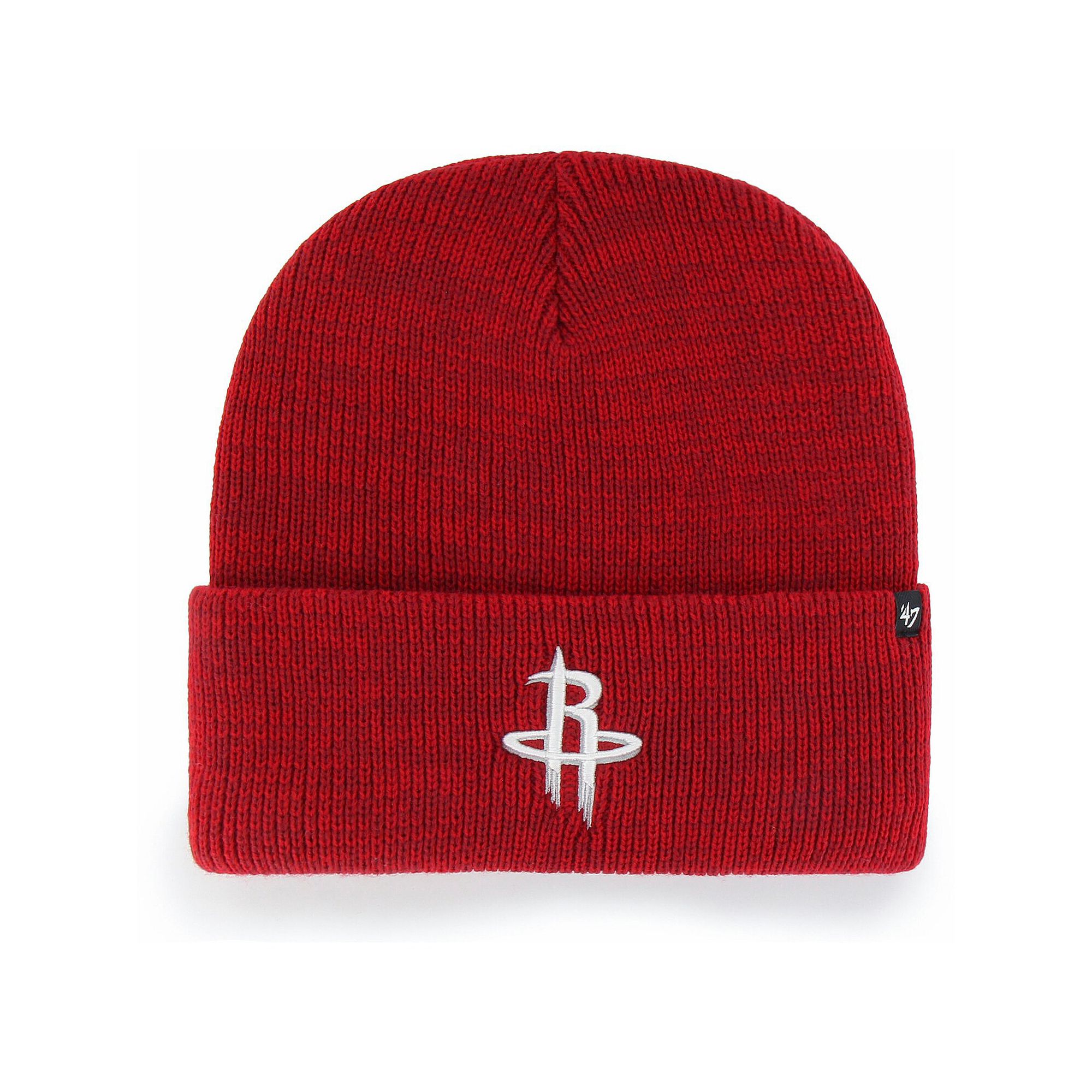Mens 47 Red Houston Rockets Brain Freeze Cuffed Knit Hat