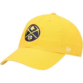 Men's '47 Gold Denver Nuggets Logo Clean Up Adjustable Hat