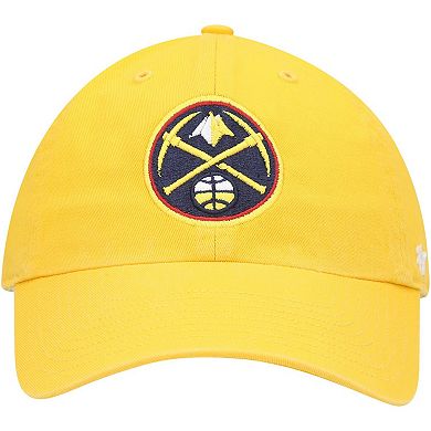 Men's '47 Gold Denver Nuggets Logo Clean Up Adjustable Hat