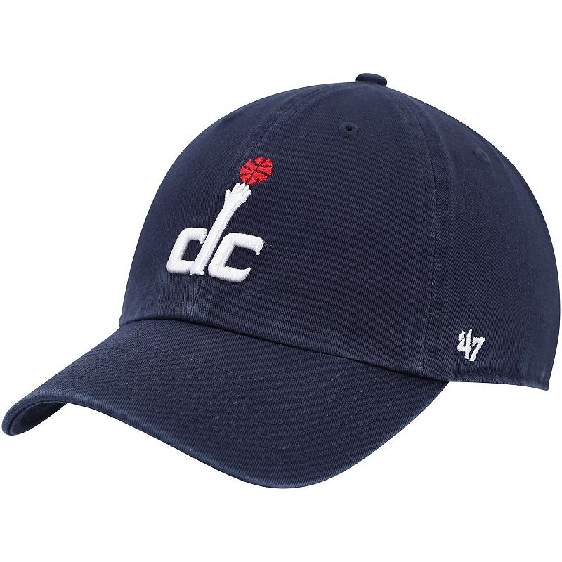 Men's '47 Navy Washington Wizards Team Clean Up Adjustable Hat, Wiz Blue