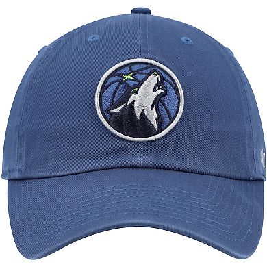 Men's '47 Navy Minnesota Timberwolves Team Clean Up Adjustable Hat