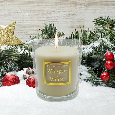 Holiday Home Collection Whispers of Winter, Sparkling Mistletoe, & Evergreen Spruce Candle Jar 3-piece Set