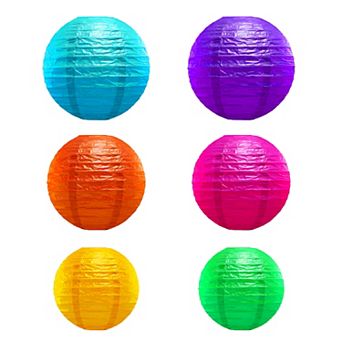LumaBase Multi-Size Paper Lanterns 6-pack Set