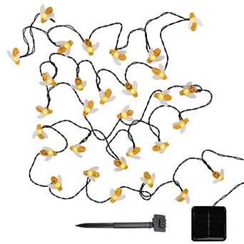 LumaBase Solar Warm White Bee 50-Light String Lights