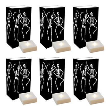 LumaBase Graveyard Dance LED Candle & Luminaria Bag 12 pc Set