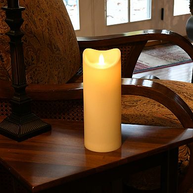 Battery Operated Large Moving Flame Pillar Candle