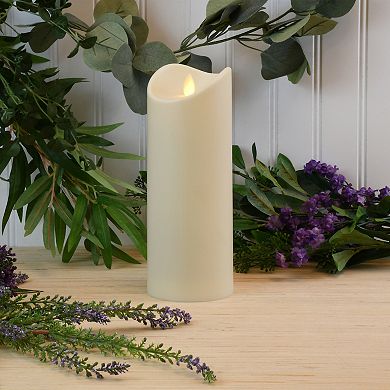 Battery Operated Large Moving Flame Pillar Candle