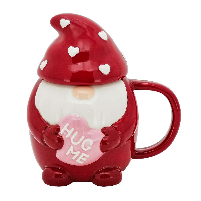 Celebrate Together Valentines Day Gnome Lidded Mug, Multicolor