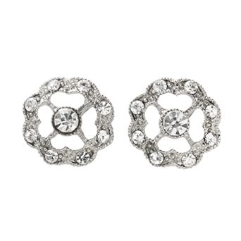 1928® Silver-Tone Simulated Crystal Stud Earrings