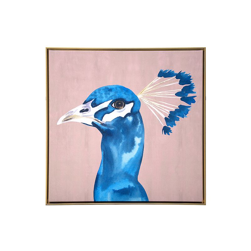 Gallery 57 Peacock Portrait Floating Canvas Wall Art, Multicolor, 29X29