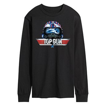 Men's Top Gun Maverick Helmet Long Sleeve Tee