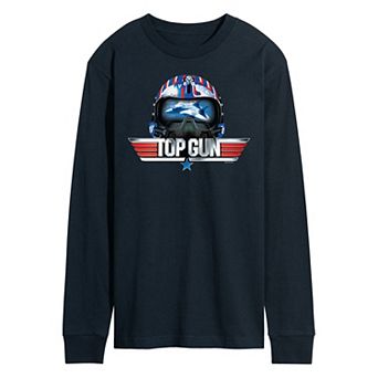 Men's Top Gun Maverick Helmet Long Sleeve Tee