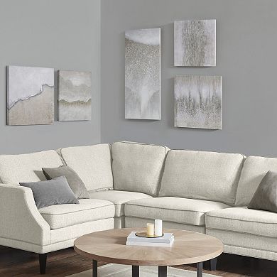 Madison Park Natural Essence Hand Embellished Abstract Glitz Canvas 5-Piece Gallery Set