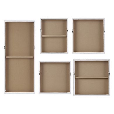 Madison Park Natural Essence Hand Embellished Abstract Glitz Canvas 5-Piece Gallery Set