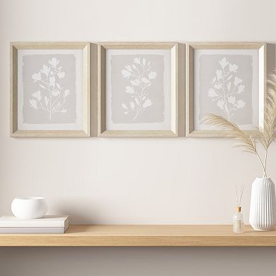 Madison Park Fair Florets Printed Framed Graphic 3-Piece Set