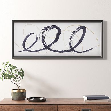 Madison Park Abstract Ambit Contrast Black Framed Graphic Wall Art