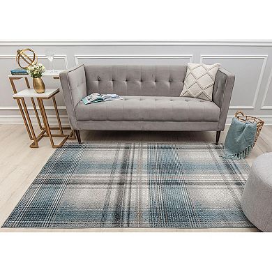 Rugs America Mason Brooks Jada Contemporary Plaid Area Rug