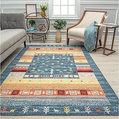 Rugs America Mason Brooks Jada Bohemian Tribal Twilight Bayou Area Rug
