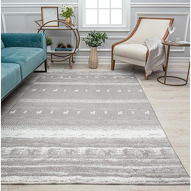 Rugs America Mason Brooks Jada Bohemian Tribal Coastline Constellation Area Rug