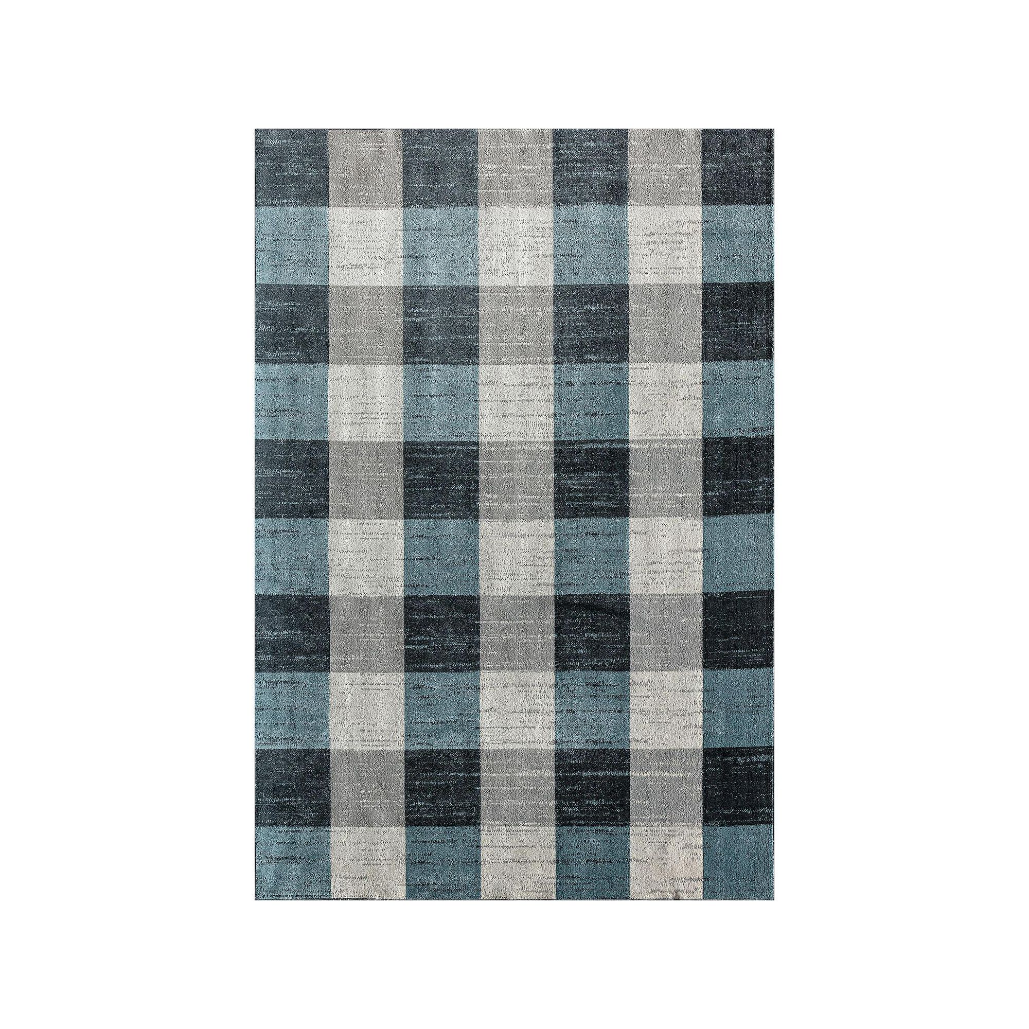 Rugs America Mason Brooks Jada Contemporary Modern Bedford Check Area Rug