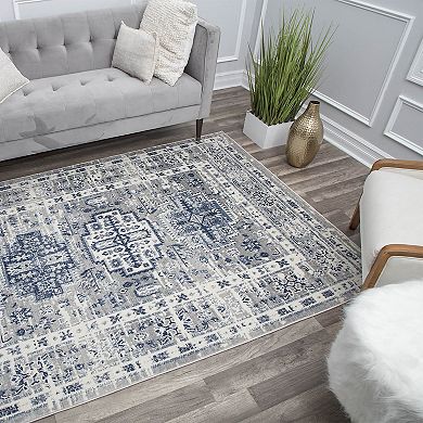 Rugs America Mason Brooks Gabriel Transitional Vintage Inky Sundara Area Rug