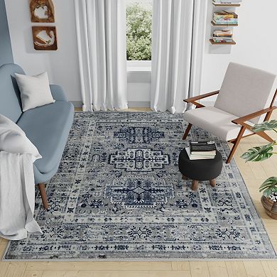 Rugs America Mason Brooks Gabriel Transitional Vintage Inky Sundara Area Rug