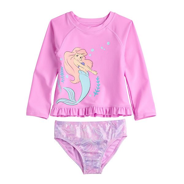 Disney's The Little Mermaid Baby & Toddler Girl Rash Guard & Swim