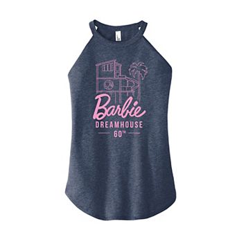 Junior's Barbie "Dream House" High Neck Graphic Tank Top