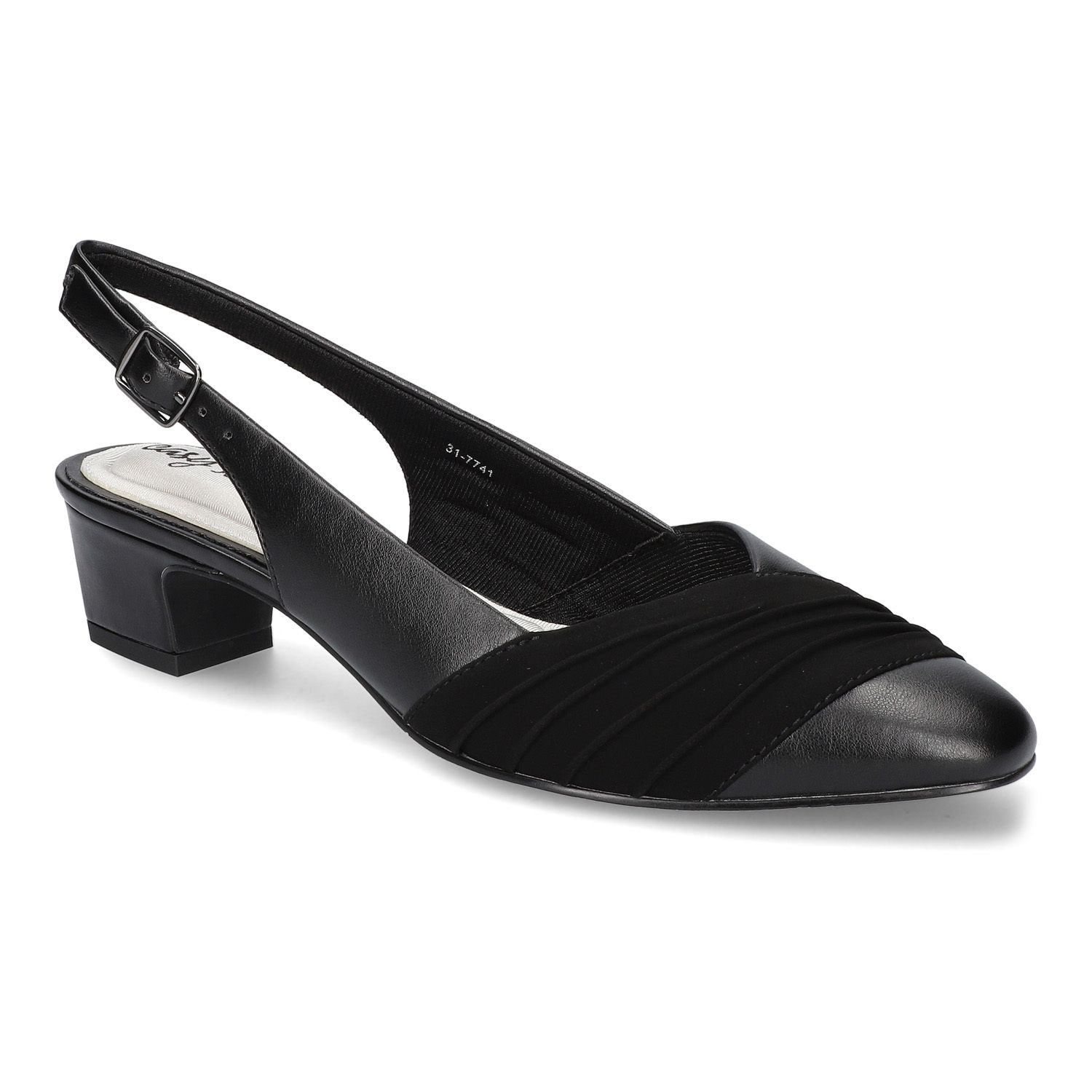 Easy Street Sapphire Slingback Pumps for Women - Padded  Easy Street Closed Toe with a SlingBack in Black display picture 1