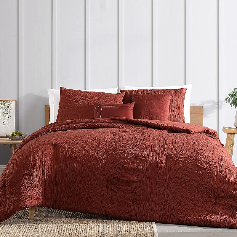 Modern Threads 5-piece Reese Embellished Comforter Set with Shams, Red, Que