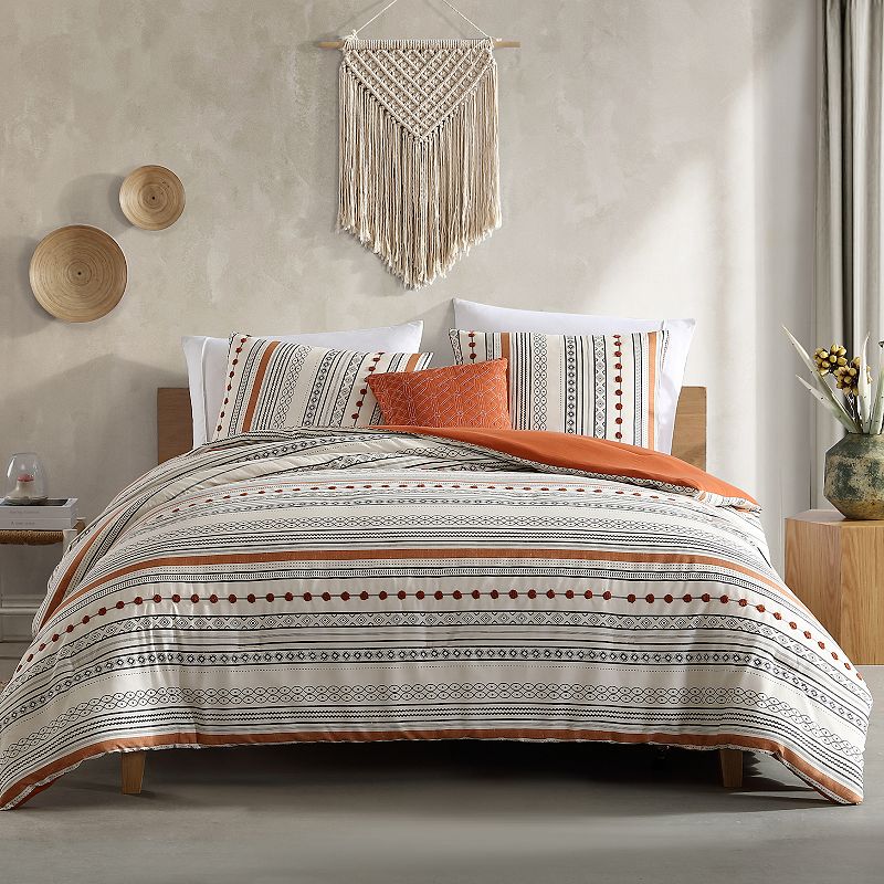 Modern Threads 4-piece Layne Embellished Comforter Set with Shams, Orange, 