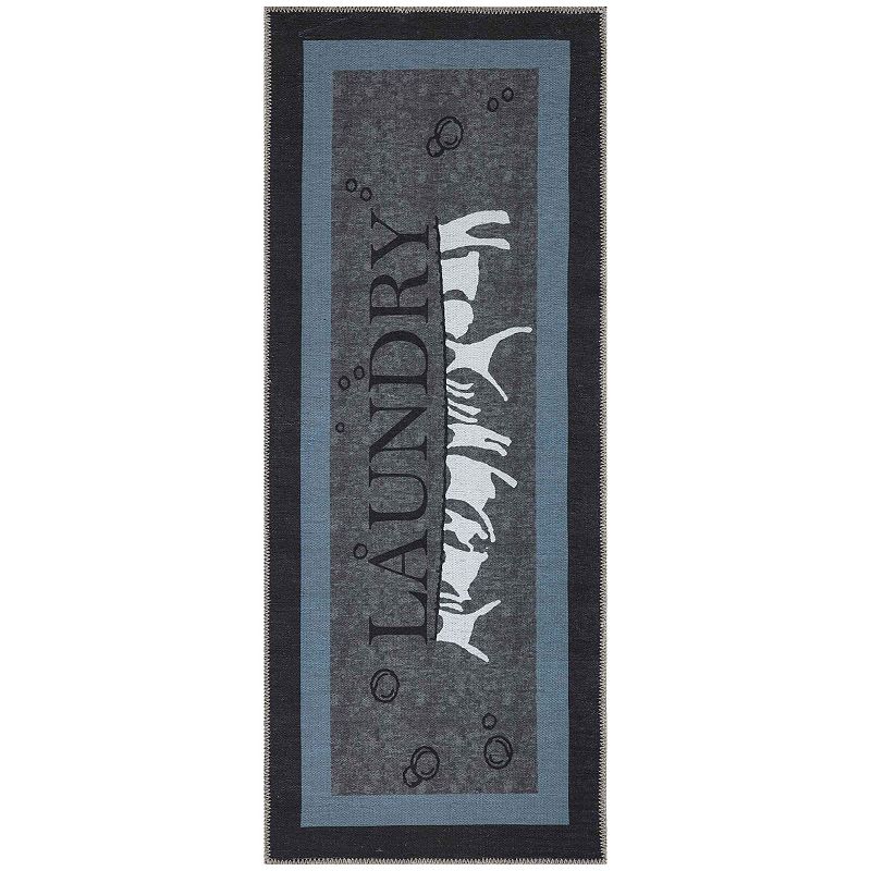 Ottomanson Laundry on a Rope 2 x 5 Runner Rug, Grey, 2X5 Ft