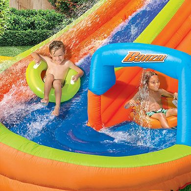 Banzai Lazy River Inflatable Outdoor Adventure Water Park Slide and Splash Pool