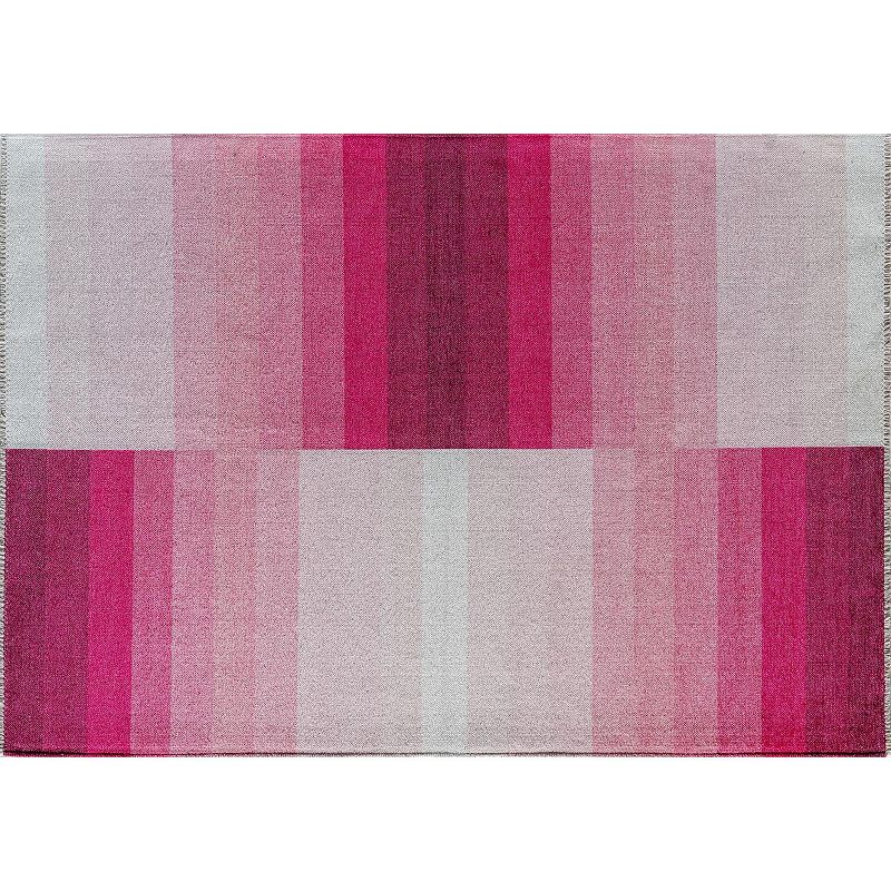 Elizabeth Sutton Soho Modern Stripe Area Rug, Pink, 8X10 Ft